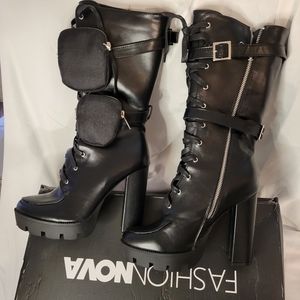 I Don't Care Heeled Booties - Black